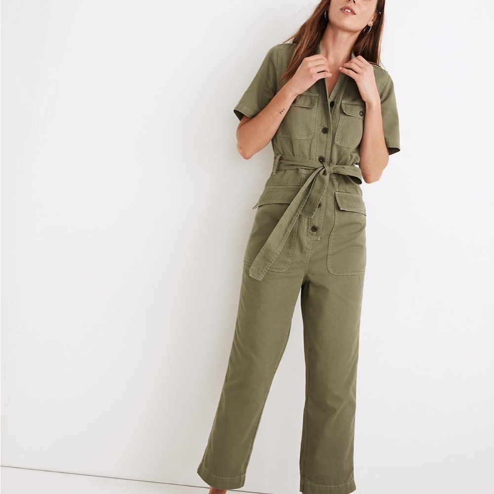 Madewell Tie-Waist Military Jumpsuit